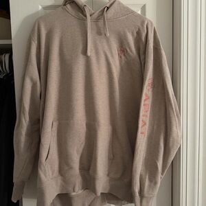 Ariat Beige Hoodie with pink Accents